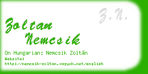 zoltan nemcsik business card